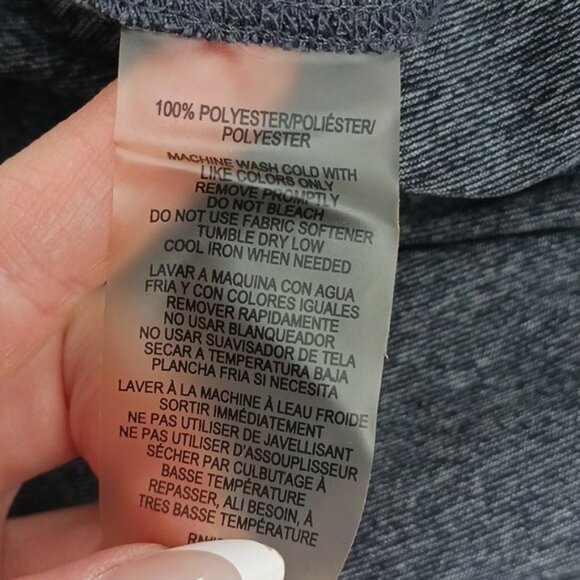 Calvin Klein Performance Long Sleeve Top Womens Size L Gray Stretch Athletic - Picture 7 of 7